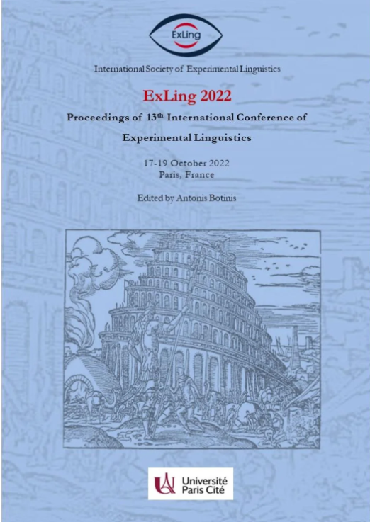 Proceedings of the 13th International Conference of Experimental Linguistics